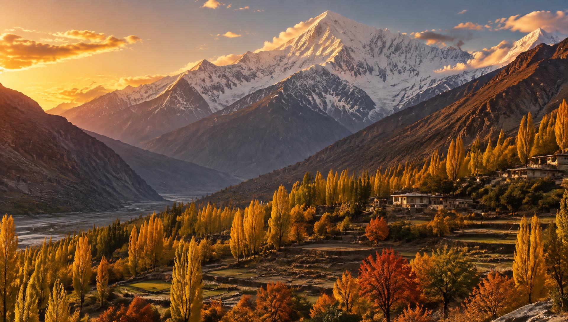 Hunza Valley in autumn